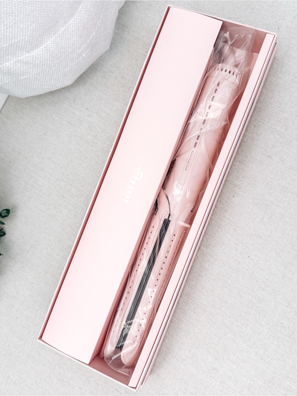 L’ange Le Duo Grande 360° Airflow Styler Blush Pink Flat Iron Curling Iron NIB - Picture 4 of 6